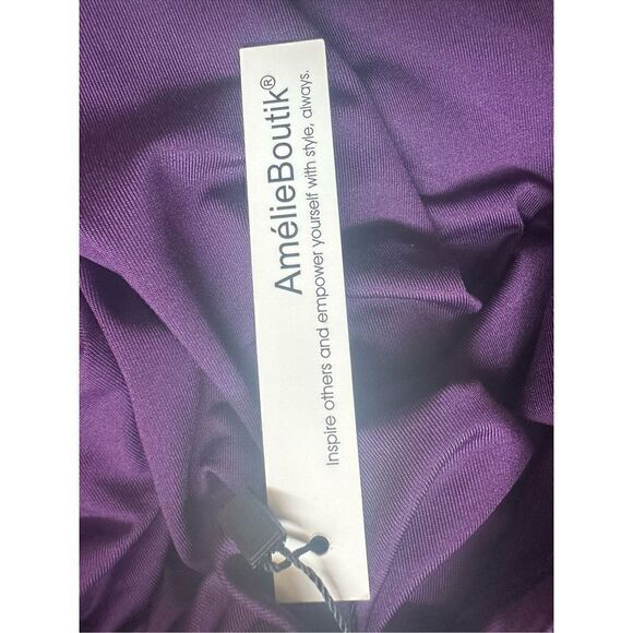 One Shoulder Ruched Cocktail Dress plum purple size small Bodycon - Picture 8 of 9